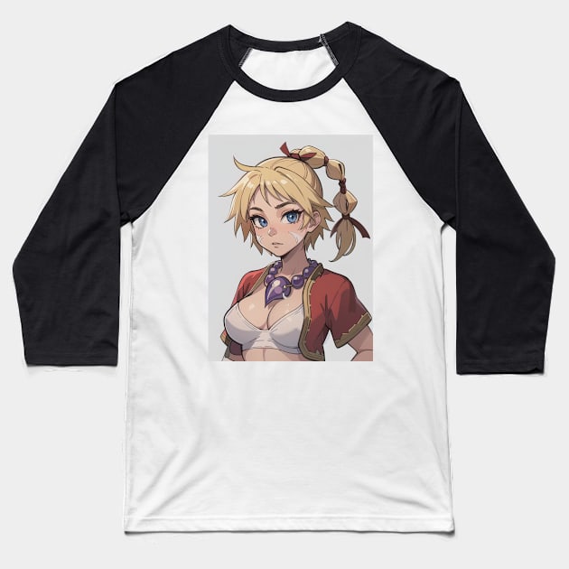 Kid Chrono Cross Baseball T-Shirt by mindworldz